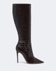 Paris Texas Paris Texas Vera croc-effect leather knee-high boots - 6