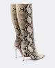 Paris Texas Paris Texas Vera snake-effect leather knee-high boots - 4