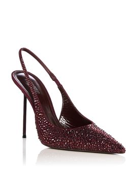 Paris Texas Paris Texas Women's Lidia Crystal Embellished Slingback Pumps