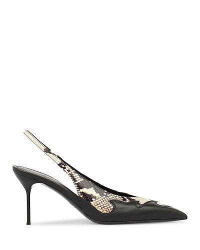Paris Texas Paris Texas Women's Lidia Queen Of Hearts Snake Embosssed Slingback Pumps