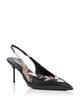 Paris Texas Paris Texas Women's Lidia Queen Of Hearts Snake Embosssed Slingback Pumps - 3
