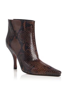 Paris Texas Paris Texas Women's Rose Snake Embossed Ankle Booties