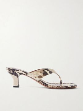 PARIS TEXAS Portofino 50 snake-effect leather sandals