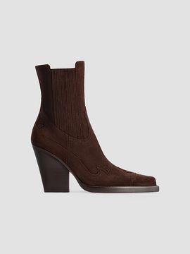 Paris Texas Women's Dallas 100MM Embroidered Suede Ankle Boots
