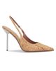 Paris Texas Women's Lidia 105MM Cork-Print Leather Slingback Sandals - 2