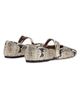 Paris Texas Women's Sveva Python-Print Leather Ballet Flats - 3