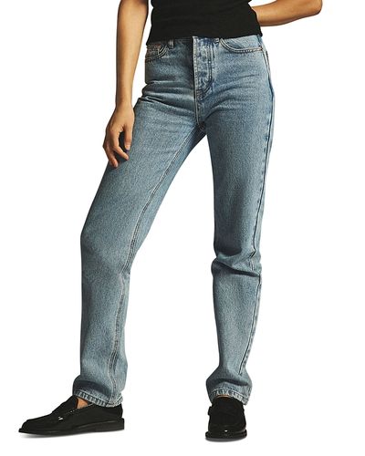 Parke Parke 90's High Rise Straight Jeans in Vintage Wash