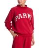 Parke Parke Crimson White Varsity Mock Neck Sweatshirt - 1