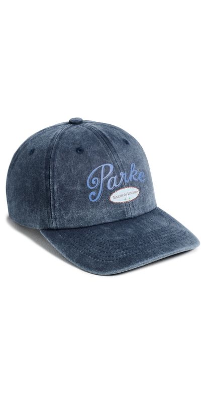 PARKE PARKE Martha's Vineyard Baseball Cap Washed Navy One