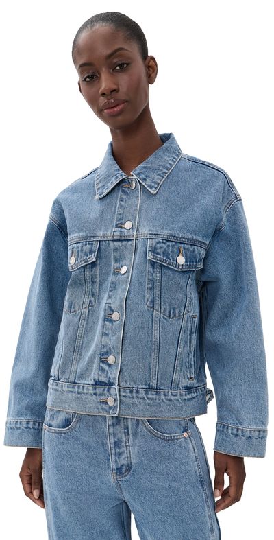 PARKE PARKE Oversized Denim Jacket Vintage Wash