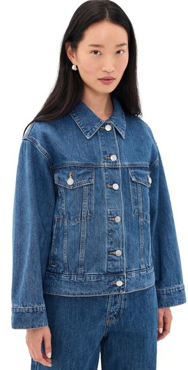 PARKE PARKE Oversized Jean Jacket Med Wash
