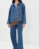 PARKE PARKE Oversized Jean Jacket Med Wash - 2