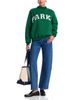 Parke Parke Palms White Varsity Mock Neck Sweatshirt - 2