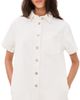 PARKE PARKE Short Sleeve Denim Romper White - 1