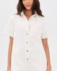 PARKE PARKE Short Sleeve Denim Romper White - 2