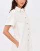PARKE PARKE Short Sleeve Denim Romper White - 4