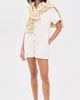 PARKE PARKE Short Sleeve Denim Romper White - 5