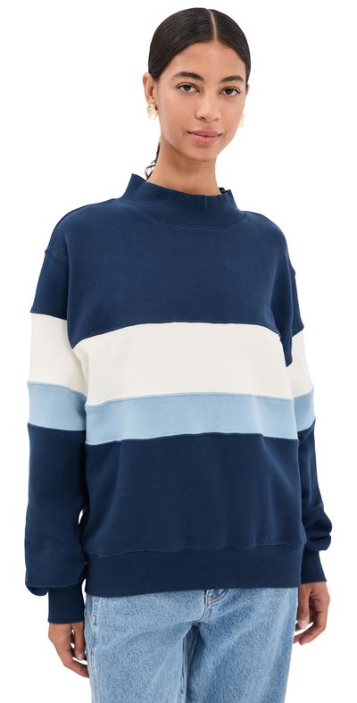 PARKE PARKE Vintage Stripe Sweatshirt Denim