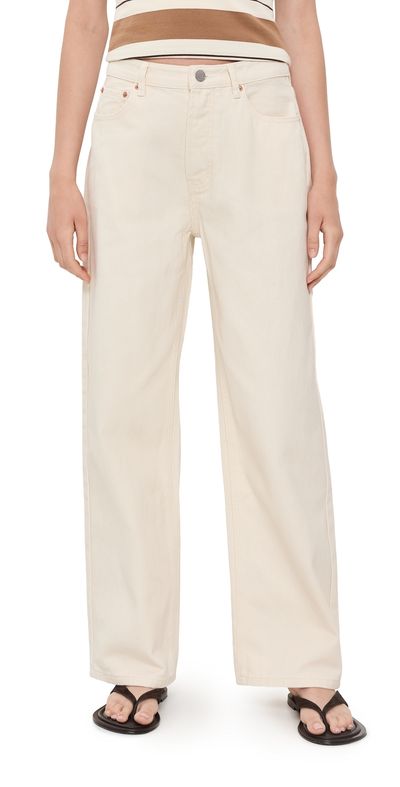 PARKE PARKE Wide Leg Jeans Cream
