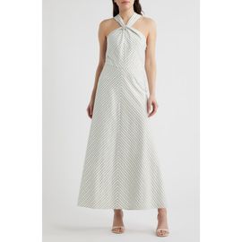 Parker Parker Knot Halter Stripe Midi Dress