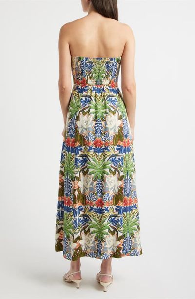 Parker Parker Print Strapless Maxi Dress