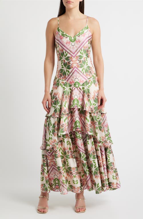 Parker Parker Print Tiered Sleeveless Maxi Dress