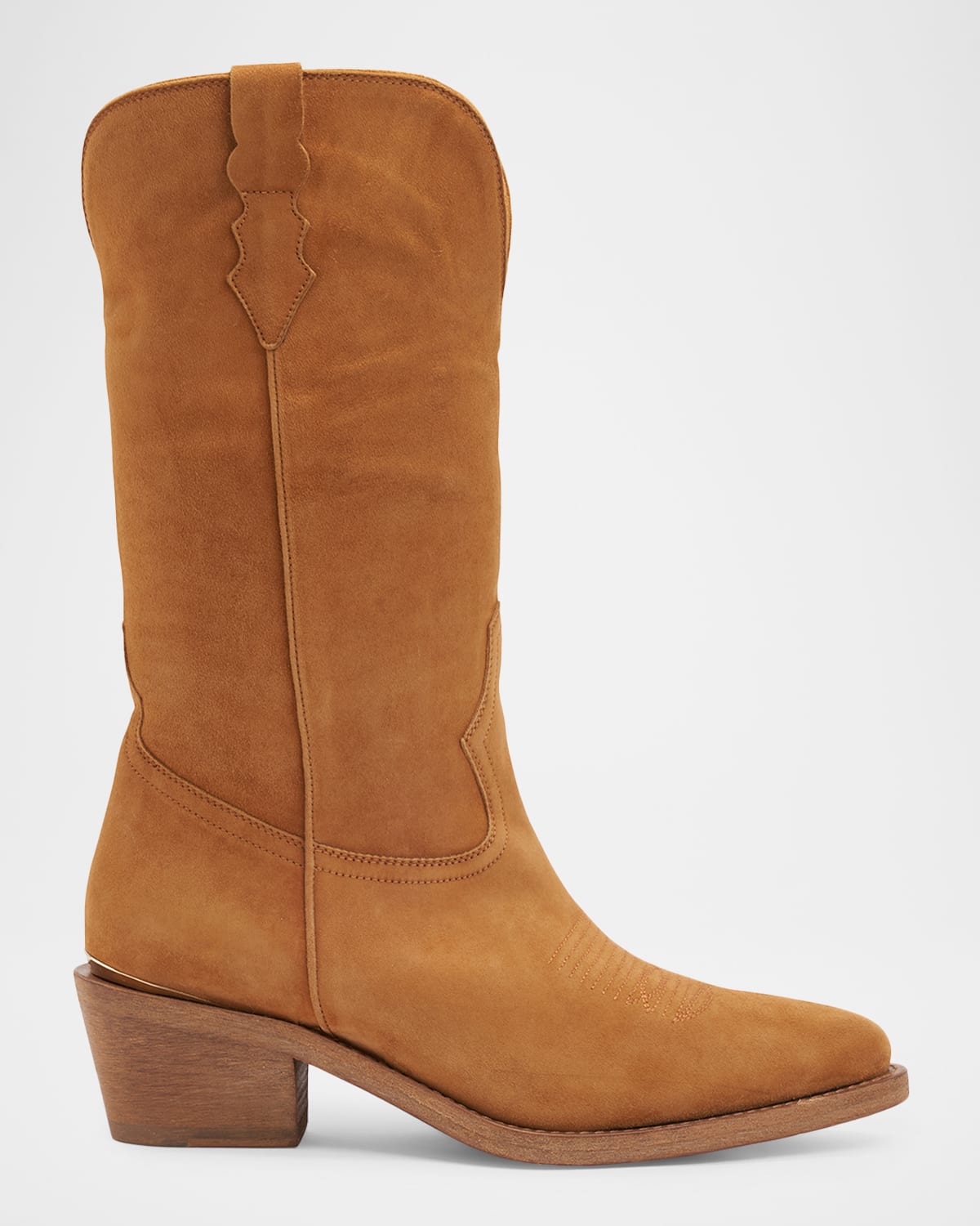 Partlow - Forest Shearling-Lined Suede Cowboy Boots