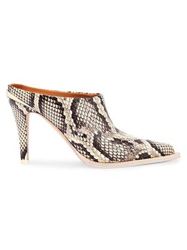 Partlow Women's Kelley Python-Embossed 95MM Western Mule Pumps