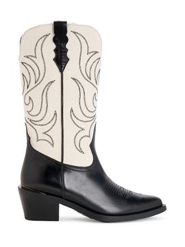 Partlow Women's Rowan 55MM Embroidered Leather Boots