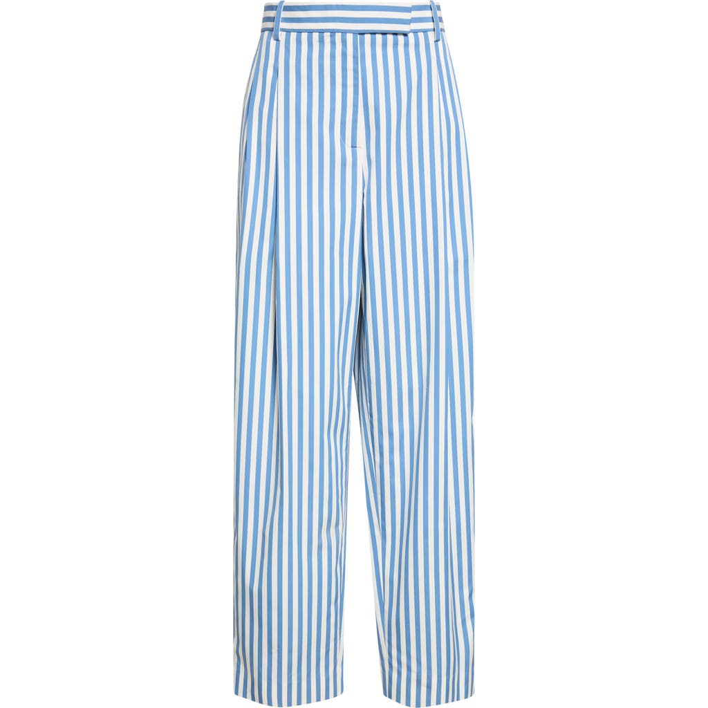 PARTOW PARTOW Varick Stripe Cotton Straight Leg Pants