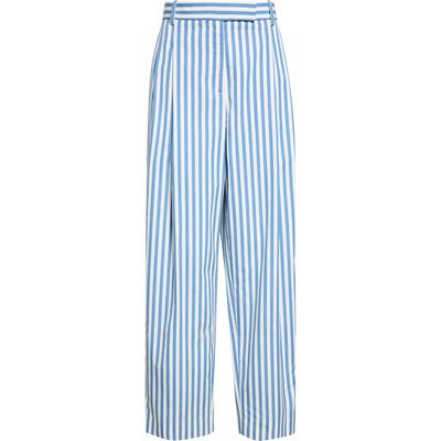PARTOW PARTOW Varick Stripe Cotton Straight Leg Pants
