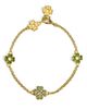 PASCAL PASCAL Lucky Clover 5 motifs Bracelet, Green Diamond Pavé - 1