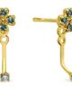 PASCAL PASCAL Lucky Clover Earring Jackets, Green Diamond Pavé - 1