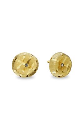PASCAL PASCAL The Basketball Crooked Ball Diamond Earrings
