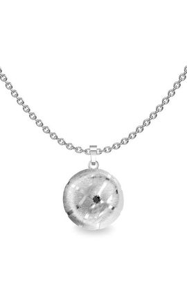 PASCAL PASCAL The Basketball Crooked Ball Diamond Necklace