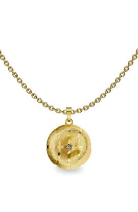 PASCAL PASCAL The Basketball Leaking Ball Diamond Necklace