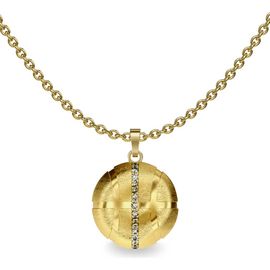 PASCAL PASCAL The Basketball Leaking Ball Linear Diamond Necklace