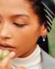 PASCAL PASCAL The Tennis Ball Hoop Earring, White Diamond Pavé - 5