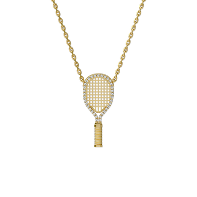 PASCAL PASCAL The Tennis Necklace, White Diamond Halo