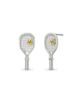 PASCAL PASCAL The Tennis Racket Stud Earring, Yellow Diamond - 1