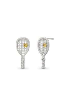 PASCAL PASCAL The Tennis Racket Stud Earring, Yellow Diamond