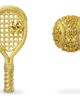 PASCAL PASCAL The Tennis Stud Earrings, Yellow Diamond Pavé - 1