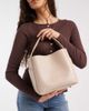 PASQ PASQ bucket bag with crossbody strap in beige croc-Gray - 1
