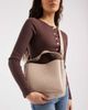 PASQ PASQ bucket bag with crossbody strap in beige croc-Gray - 2
