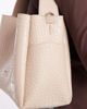 PASQ PASQ bucket bag with crossbody strap in beige croc-Gray - 3