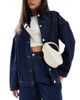 PASQ PASQ circle grab bag with crossbody strap in off-white - 2
