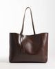 PASQ PASQ classic tote bag in dark chocolate-Brown - 1
