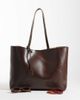 PASQ PASQ classic tote bag in dark chocolate-Brown - 2