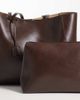 PASQ PASQ classic tote bag in dark chocolate-Brown - 3