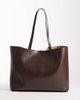 PASQ PASQ classic tote bag in dark chocolate-Brown - 4